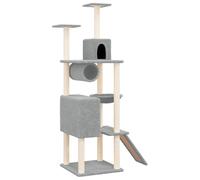 Vidaxl Arbre À Chat Avec Griffoirs En Sisal Gris Clair 168 Cm
