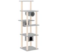 vidaXL Kattenmeubel met sisal krabpalen 169 cm lichtgrijs171673 Gris G