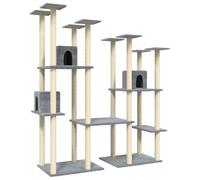 Vidaxl Arbre À Chat Avec Griffoirs En Sisal Gris Clair 174 Cm