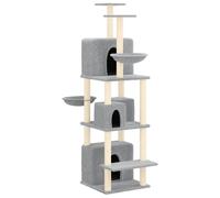 Vidaxl Arbre À Chat Avec Griffoirs En Sisal Gris Clair 180 Cm