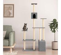 Vidaxl Arbre À Chat Avec Griffoirs En Sisal Gris Clair 180 Cm Gris
