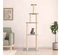 vidaXL Arbre à chat avec griffoirs en sisal gris clair 183 cm 171745 Gris G