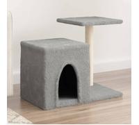 Kattenmeubel met sisal krabpalen 50,5 cm lichtgrijs172125