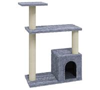 vidaXL Arbre à Chat avec Griffoirs en Sisal Gris Clair 70 cm Grattoir Animaux