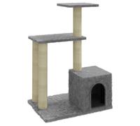Vidaxl Arbre À Chat Avec Griffoirs En Sisal Gris Clair 71 Cm