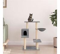 vidaXL Arbre à chat avec griffoirs en sisal gris clair 82,5 cm 172386 Gris G