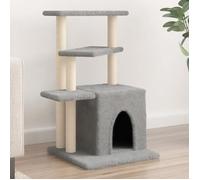 vidaXL Arbre à chat avec griffoirs en sisal gris clair 83,5 cm 172122