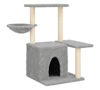 Vidaxl Arbre À Chat Avec Griffoirs En Sisal Gris Clair 83 Cm