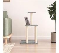 vidaXL Arbre à chat avec griffoirs en sisal gris clair 85,5 cm 171739 Gris G