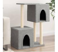 vidaXL Arbre à chat avec griffoirs en sisal gris clair 86 cm 172101