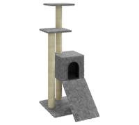 Vidaxl Arbre À Chat Avec Griffoirs En Sisal Gris Clair 92 Cm