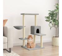 vidaXL Arbre à chat avec griffoirs en sisal Gris clair 95 cm 172074