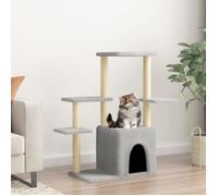 vidaXL Arbre à chat avec griffoirs en sisal gris clair 97,5 cm 172050