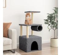 Vidaxl Arbre À Chat Avec Griffoirs En Sisal Gris Foncé 109,5 Cm Gris