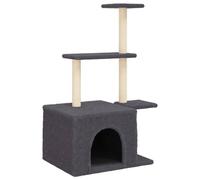 Vidaxl Arbre À Chat Avec Griffoirs En Sisal Gris Foncé 110 Cm