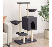 vidaXL Arbre à chat avec griffoirs en sisal gris foncé 117 cm 172120