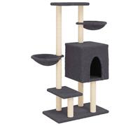 Vidaxl Arbre À Chat Avec Griffoirs En Sisal Gris Foncé 117 Cm