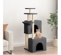 Arbre à chat avec griffoirs en sisal gris foncé 122 cm 172054