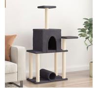 vidaXL Arbre à chat avec griffoirs en sisal gris foncé 122 cm 172090