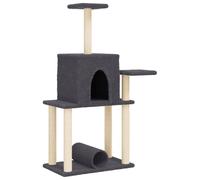 vidaXL Arbre à chat avec griffoirs en sisal gris foncé 122 cm 172090