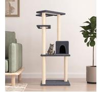 Vidaxl Arbre À Chat Avec Griffoirs En Sisal Gris Foncé 123 Cm Gris
