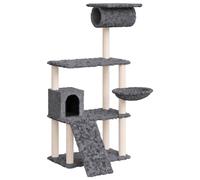 Vidaxl Arbre À Chat Avec Griffoirs En Sisal Gris Foncé 131 Cm