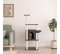 Vidaxl Arbre À Chat Avec Griffoirs En Sisal Gris Foncé 132 Cm Gris