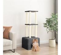 vidaXL Arbre à chat avec griffoirs en sisal Gris foncé 133,5 cm 172084 Gris G