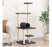 vidaXL Arbre à chat avec griffoirs en sisal gris foncé 136 cm 172093