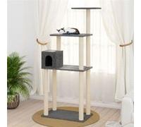 Vidaxl Arbre À Chat Avec Griffoirs En Sisal Gris Foncé 147 Cm