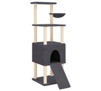Vidaxl Arbre À Chat Avec Griffoirs En Sisal Gris Foncé 153 Cm