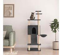 Vidaxl Arbre À Chat Avec Griffoirs En Sisal Gris Foncé 153 Cm Gris