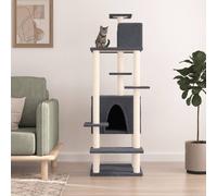 Vidaxl Arbre À Chat Avec Griffoirs En Sisal Gris Foncé 154 Cm Gris
