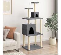vidaXL Arbre à chat avec griffoirs en sisal Gris foncé 167 cm 172069