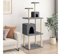Vidaxl Arbre À Chat Avec Griffoirs En Sisal Gris Foncé 167 Cm Gris