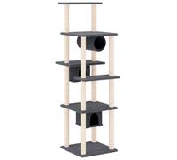 Vidaxl Arbre À Chat Avec Griffoirs En Sisal Gris Foncé 169 Cm