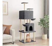 vidaXL Arbre à chat avec griffoirs en sisal Gris foncé 180 cm 172033