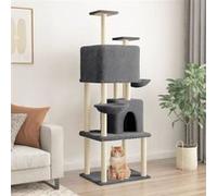 vidaXL Arbre à chat avec griffoirs en sisal Gris foncé 180 cm 172033 Gris G