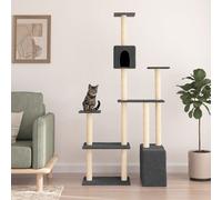Vidaxl Arbre À Chat Avec Griffoirs En Sisal Gris Foncé 180 Cm Gris