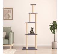 Vidaxl Arbre À Chat Avec Griffoirs En Sisal Gris Foncé 183 Cm Gris
