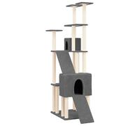 Vidaxl Arbre À Chat Avec Griffoirs En Sisal Gris Foncé 190 Cm