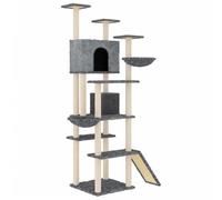 Vidaxl Arbre À Chat Avec Griffoirs En Sisal Gris Foncé 191 Cm