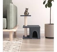 vidaXL Arbre à chat avec griffoirs en sisal gris foncé 48 cm 171788