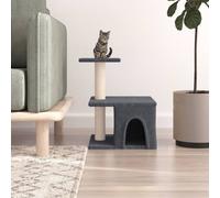 Vidaxl Arbre À Chat Avec Griffoirs En Sisal Gris Foncé 48 Cm Gris