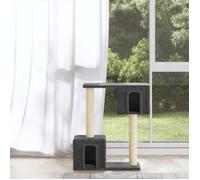 vidaXL Arbre à chat avec griffoirs en sisal Gris foncé 60 cm