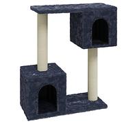 vidaXL Arbre à chat avec griffoirs en sisal Gris foncé 60 cm