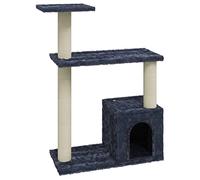vidaXL Arbre à chat avec griffoirs en sisal Gris foncé 70 cm