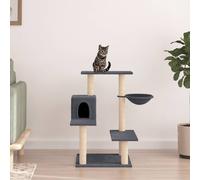 Vidaxl Arbre À Chat Avec Griffoirs En Sisal Gris Foncé 82,5 Cm Gris