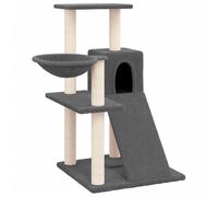 Vidaxl Arbre À Chat Avec Griffoirs En Sisal Gris Foncé 82 Cm