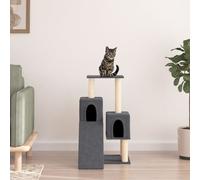 Vidaxl Arbre À Chat Avec Griffoirs En Sisal Gris Foncé 82 Cm Gris